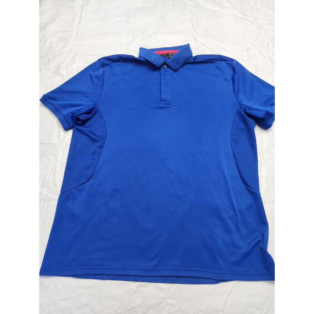 RLX Ralph‎ Lauren Polo Shirt Mens XL Blue Solid Golf Performance Jersey Stretch